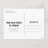Grappige Kerstman Meest Prachtige Tijd Bier Kerstm Feestdagenkaart (Achterkant)