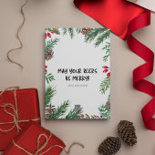 Grappige Kerstman Meest Prachtige Tijd Bier Kerstm Feestdagenkaart