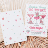 Grappige Kerstman Meisjes Night Christmas Party Ui Kaart