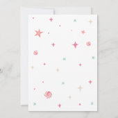 Grappige Kerstman Meisjes Night Christmas Party Ui Kaart (Achterkant)