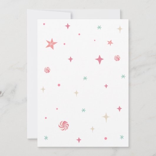 Grappige Kerstman Meisjes Night Christmas Party Ui Kaart (Achterkant)