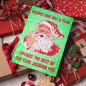 Grappige Kerstman meme Feestdagenkaart