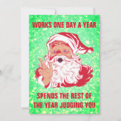 Grappige Kerstman meme Feestdagenkaart (Voorkant)