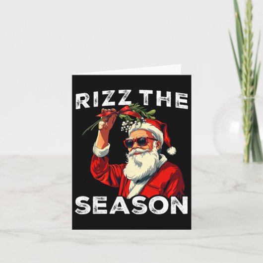 Grappige Kerstman Meme Rizz Het Seizoen Grap Mens  Kaart (Voorkant)