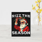 Grappige Kerstman Meme Rizz Het Seizoen Grap Mens  Kaart (Gele Bloem)