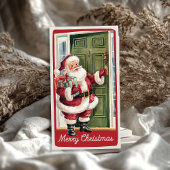 Grappige Kerstman met kerstcadeau Tissuepapier