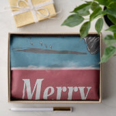 Grappige Kerstman met kerstcadeau Tissuepapier (Geschenk)