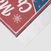 Grappige  Kerstman met kersttas Tissuepapier (Detail)