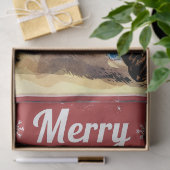 Grappige  Kerstman met kersttas Tissuepapier (Geschenk)