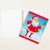 Grappige kerstman met mini kerstboom planner