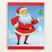 Grappige kerstman met mini kerstboom planner (Voorkant)