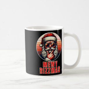 Grappige Kerstman Miauwe Grap Rizz Mannen Kerst Koffiemok