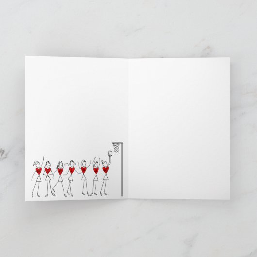 Grappige Kerstman Netball Kerstmis Feestdagen Kaart (Binnen)