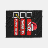 Grappige Kerstman Nette Stoute Mama Heeft Kerst ge Fleece Deken (Voorkant (Horizontaal))