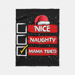 Grappige Kerstman Nette Stoute Mama Heeft Kerst ge Fleece Deken