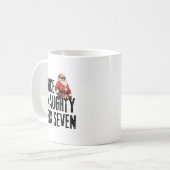 Grappige Kerstman Nette Stoute Zes Zeven Meme 67 K Koffiemok (Voorkant links)