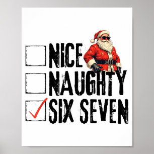 Grappige Kerstman Nette Stoute Zes Zeven Meme 67 K Poster