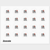 Grappige Kerstman Nette Stoute Zes Zeven Meme 67 K Ronde Sticker (Vel)