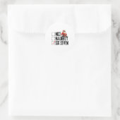 Grappige Kerstman Nette Stoute Zes Zeven Meme 67 K Ronde Sticker (Tas)