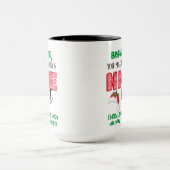 Grappige Kerstman Nice Ondeugend Lijst Naam Mok (Midden)