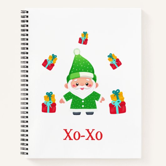 Grappige Kerstman Notitieboek (Voorkant)