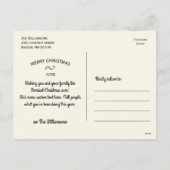 Grappige Kerstman Ondeugend & Leuke Vakantie Feestdagenkaart (Achterkant)