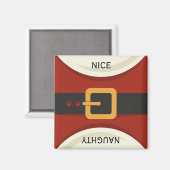 Grappige Kerstman Ondeugend & Leuke Vakantie Magneet (Voorkant / Achterkant)