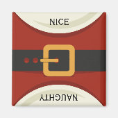 Grappige Kerstman Ondeugend & Leuke Vakantie Magneet (Voorkant)