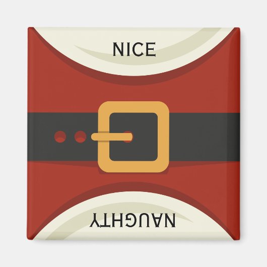 Grappige Kerstman Ondeugend & Leuke Vakantie Magneet (Voorkant)