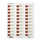 Grappige Kerstman Ondeugend & Mooi Etiket (Full Sheet)