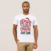 Grappige Kerstman-ontwerp voor vaders T-shirt (Voorkant volledig)