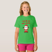 Grappige Kerstman op roller schaatsen kind t shirt (Voorkant volledig)