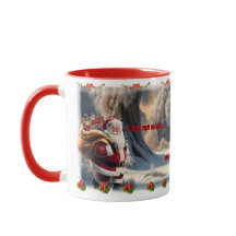Grappige Kerstman op witte koffie keramiek