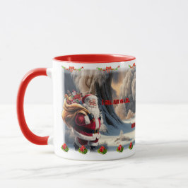 Grappige Kerstman op witte koffie keramiek Mok
