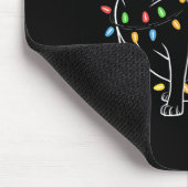 Grappige Kerstman Pitbull Kerstverlichting Pitbull Muismat (Hoek)