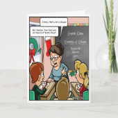 Grappige Kerstman Pun kerst Kaart (Voorkant)