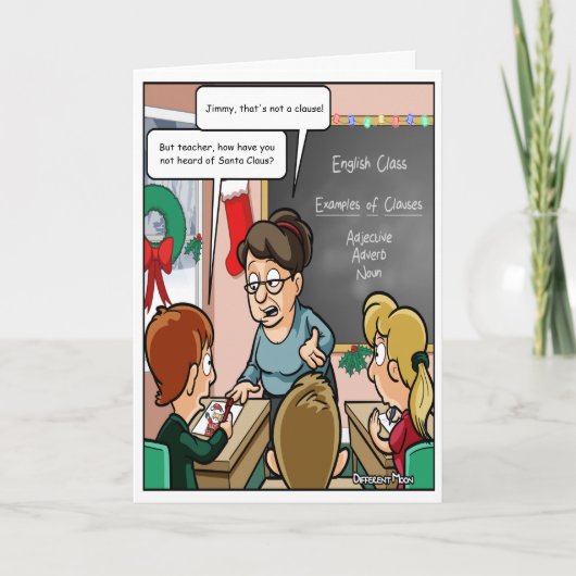 Grappige Kerstman Pun kerst Kaart (Voorkant)