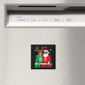 Grappige Kerstman Rendier 6 7 Kerstmeme Zes Zeven Magneet (Insitu (Vaatwasser))