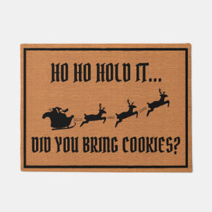 Grappige Kerstman Rendier Eenvoudige Minimalist Deurmat