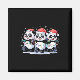 Grappige Kerstman Rendier Schattige Panda Santa Ch Magneet