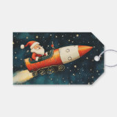 Grappige Kerstman Retro kerstavond Cadeaulabel (Voorkant (Horizontaal))