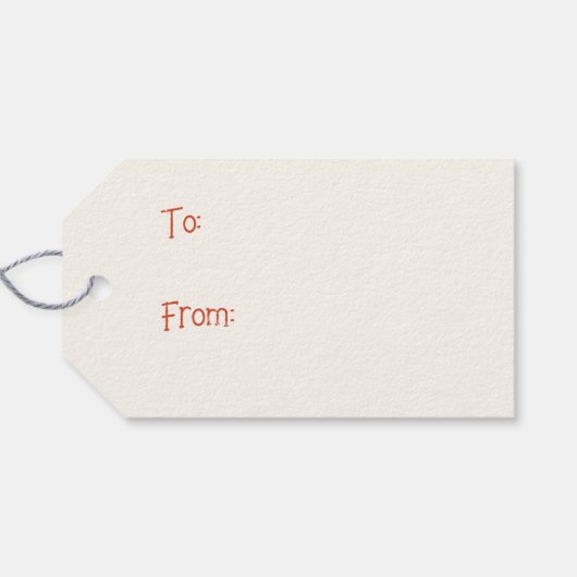 Grappige Kerstman Retro kerstavond Cadeaulabel (Achterkant Horizontaal)