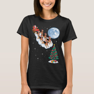 Grappige Kerstman rijdt op Duitse Herdershond Kers T-shirt