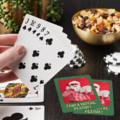 Grappige Kerstman Royal Flush Foto Cadeau Pokerkaarten (Insitu)