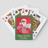 Grappige Kerstman Royal Flush Foto Cadeau Pokerkaarten (Achterkant)
