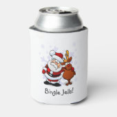 Grappige Kerstman & Rudolph Vakantieblik Koeler (Blikje Achterkant)