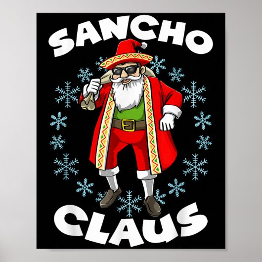 Grappige Kerstman Sancho Mexicaanse Kerstman Chris Poster (Voorkant)