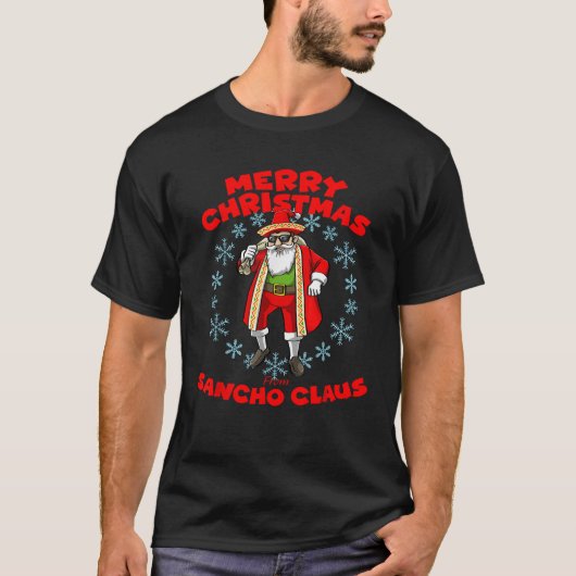 Grappige Kerstman Sancho Mexicaanse Kerstman Chris T-shirt (Voorkant)