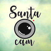 grappige Kerstman Santa cam bedrijf thuis Raamsticker (Vel 3)