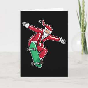 Grappige Kerstman Santa Claus Skateboarden Cadeau Kaart